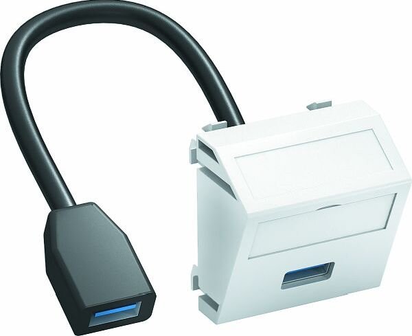 OBO Multimediatr&auml;ger USB 3.0 A-A MTS-U3A F RW1 m. Kabel Bu.-Bu. 45x45mm