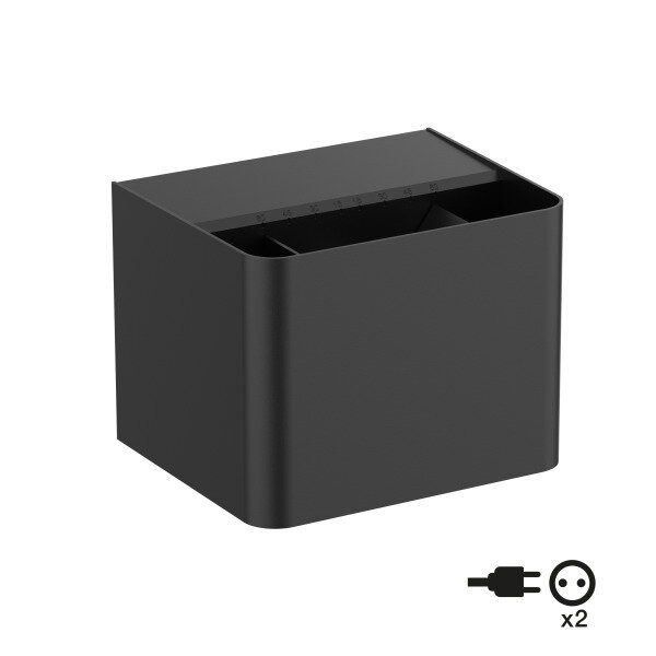 The Light Group LED-Wandleuchte LB24 SLC Shadow 2xShuko 2x5W 3CCT TED IP54/55