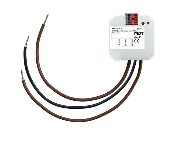 MDT Schaltaktor 2-fach UP 16 A 230 V AC C-Last Standard