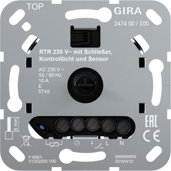 GIRA Einsatz 247400 RTR 230 V Schlie&szlig;er Kontroll FBH