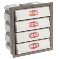 RENZ Tastenmodul mit 4 Klingeltaster quarzgrau