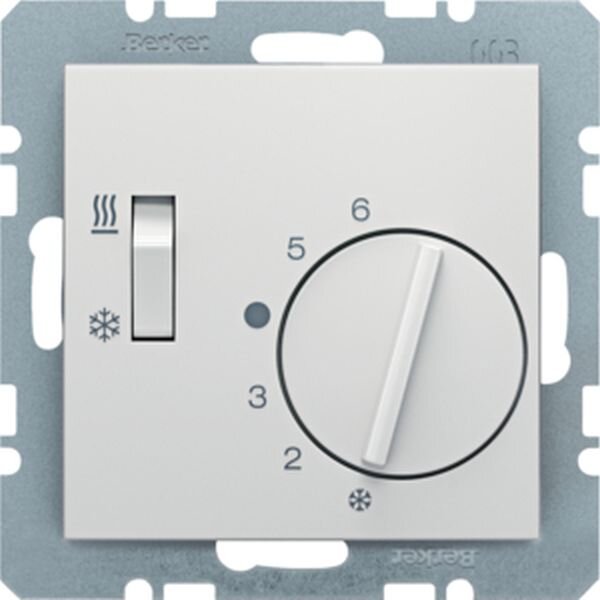 BERKER Temperaturregler 20298989 Heizen/K&uuml;hlen polarwei&szlig; gl