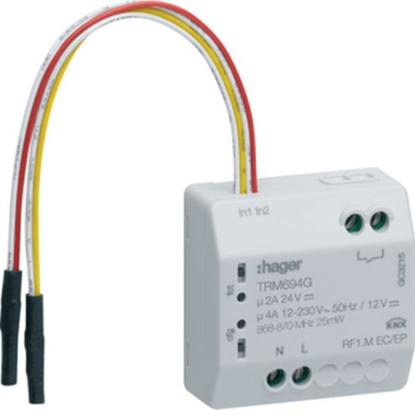 HAGER Funk-UP-Schaltaktor TRM694G potentialfrei 1f./Bin&auml;reingang