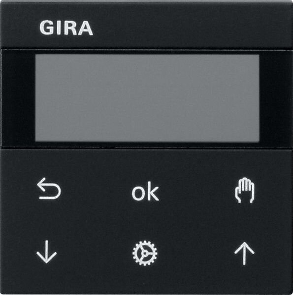 GIRA Jalousie- und Schaltuhr 5366005 S3000 Display System 55 Schwarz matt