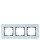 SIEMENS Rahmen 5TG1203 3fach Echtmaterial Glas