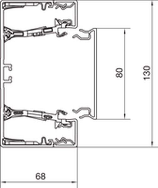 HAGER TEHALIT Br&uuml;stungskanal BRN6513019011 Profil 65x130mm gsw