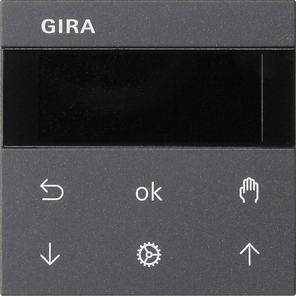 GIRA Jalousie- und Schaltuhr 536628 Display System 55 Anthrazit