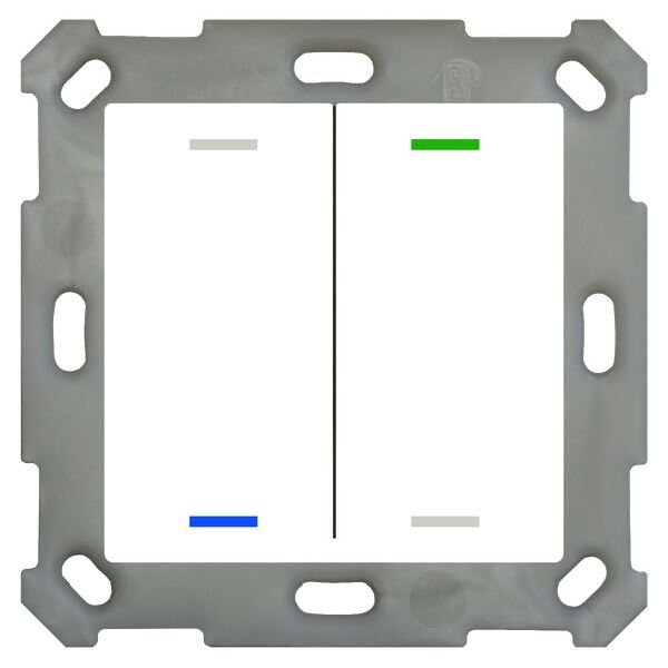 MDT Taster Light 55 2f. RGBW reinwei&szlig; gl. neutral
