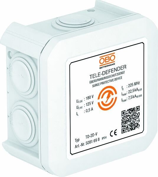 OBO Kombischutzableiter TD-2D-V f&uuml;r Telekommunikation