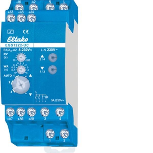 ELTAKO Stromstoss-Gruppenschalter EGS12Z2-UC 8..230V UC f&uuml;r 2 Motoren
