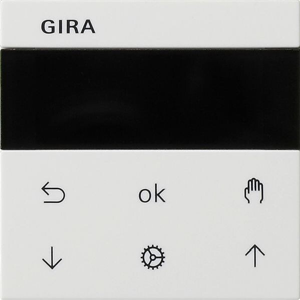 GIRA Jalousie- und Schaltuhr 536603 Display System 55 Reinwei&szlig; gl&auml;nzend