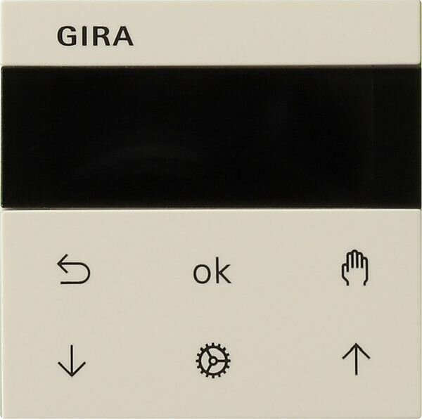GIRA Jalousie- und Schaltuhr 536601 Display System 55 Cremewei&szlig; gl&auml;nzend