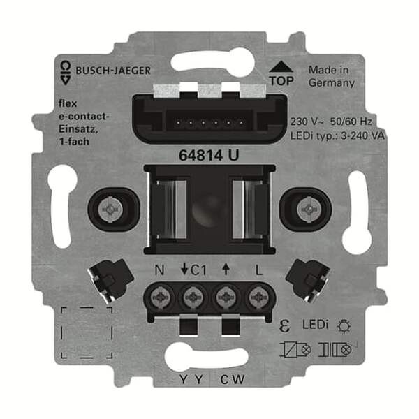 BUSCH-JAEGER Universal-e.contact-Einsatz 64814 U e-contact-Eins. flex, 1-f