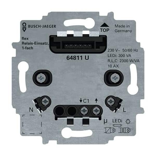 BUSCH-JAEGER Relaiseinsatz 64811 U flex 1-fach