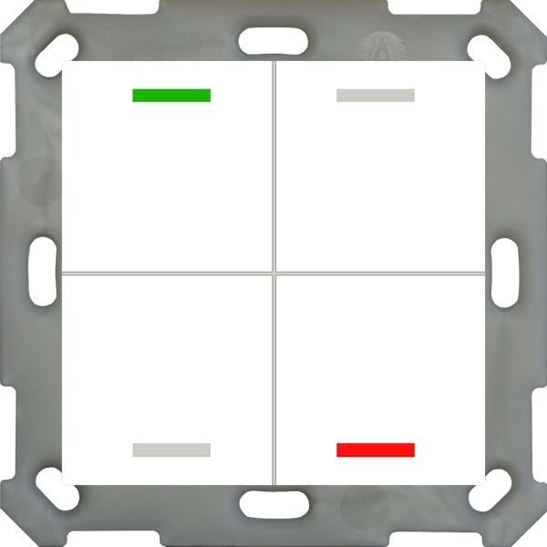 MDT Taster KNX Light 55 4fach RGBW Reinwei&szlig;