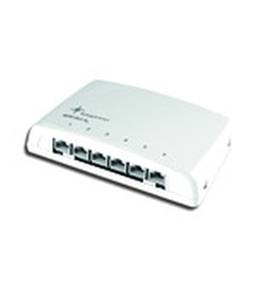 TELEG&Auml;RTNERmini Verteiler alpinweiss 6xRJ45 Cat.6A ISOmPD6-HS geschirmt