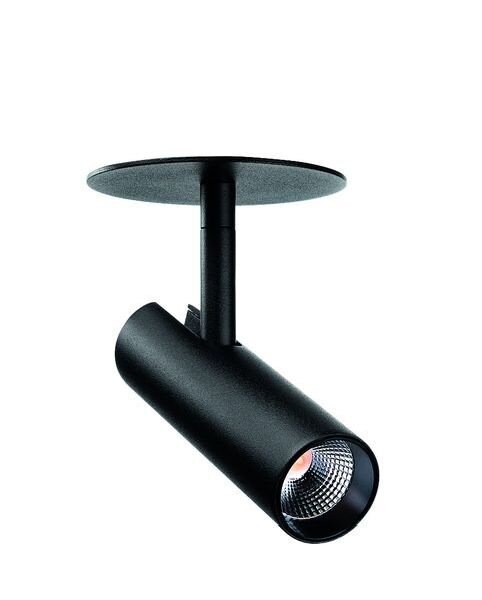 SG Leuchten LED-Deckeneinbaustrahler LB24 Tube Micro R schwarz 3000K