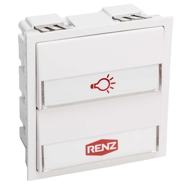 RENZ Tastenmodul mit 1 Klingel-/Lichttaster verkehrswei&szlig;
