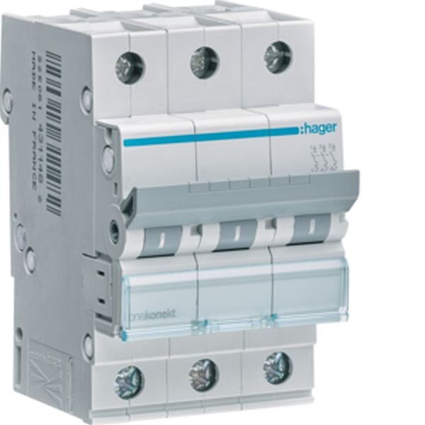 HAGER Leitungsschutzschalter MCN310 3polig C10A 6kA