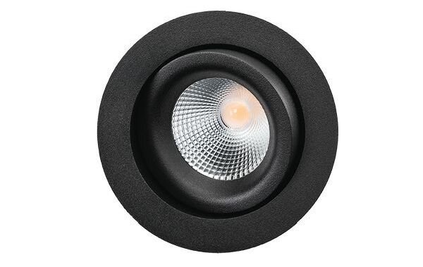 SG Leuchten LED-Deckeneinbaustrahler LB24 Junistar Lux schwarz 7W schwenkbar 3000K