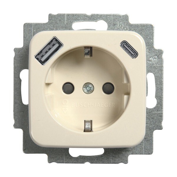 BUSCH-JAEGER USB-Steckdose SCHUKO 20 EUCB2USBAC-212 A+C