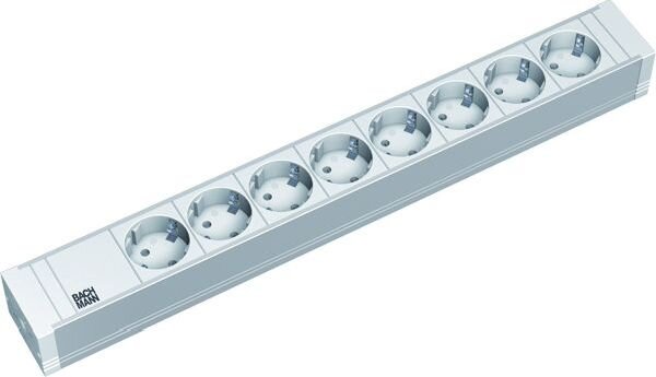 BACHMANN Steckdosenleiste 19 1,5HE PVC 8xCEE7/3 2,0m CEE7/7
