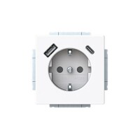 BUSCH-JAEGER USB-Steckdose SCHUKO 20 EUCB2USBAC-84 A+C