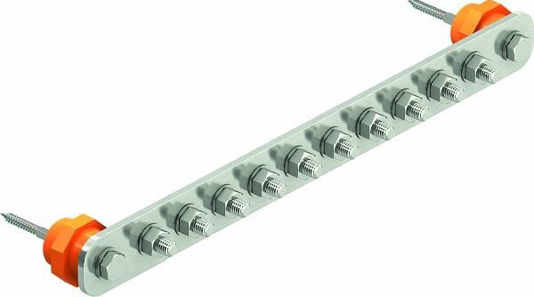 OBO Potentialausgleichsschiene 1802/10-VA NIRO BigBar 10 Anschl&uuml;sse