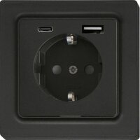 ELTAKO SCHUKO-Steckdose DSS55E+USBA+C-am anthrazit matt