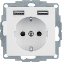 BERKER Steckdose SCHUKO 48038989 USB A-A polarweiß...