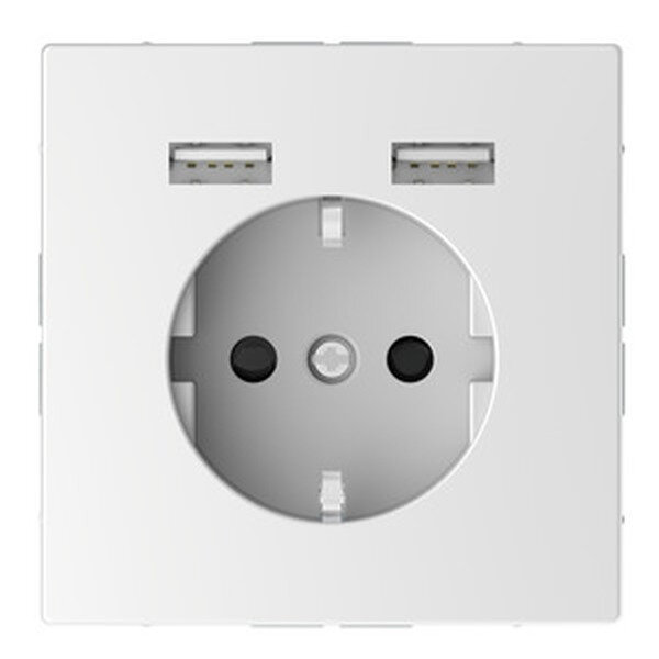 MERTEN Steckdose SCHUKO Design MEG23666035it USB Ladeger&auml;t Lotoswei&szlig;