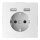 MERTEN Steckdose SCHUKO Design MEG23666035it USB Ladeger&auml;t Lotoswei&szlig;