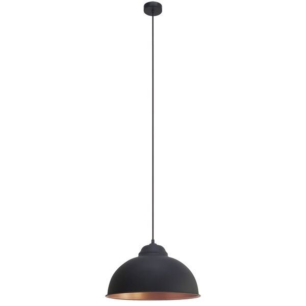 EGLO Pendelleuchte LB24 stahl schwarz kupfer D:37cm E27