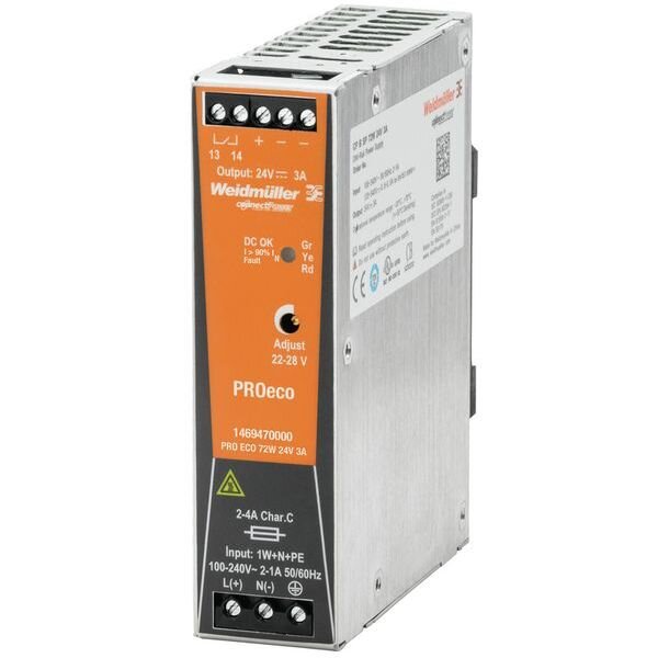 WEIDMUELLER Schaltnetzger&auml;t PRO ECO 72W 24V 3A 1phasig