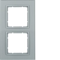 BERKER Glasrahmen 10126414 2fach alu