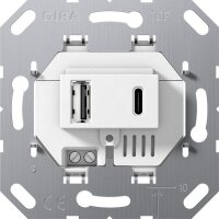 GIRA Spannungsversorgung 234900 USB 2f Typ A/C Einsatz...