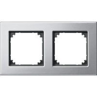 MERTEN Metallrahmen M-PLAN 475260 2fach Platinsilber