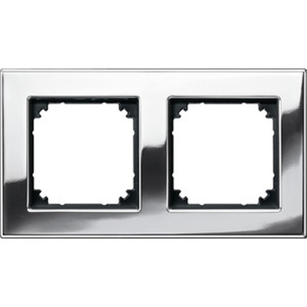 MERTEN Metallrahmen M-PLAN 475239 2fach Chrom