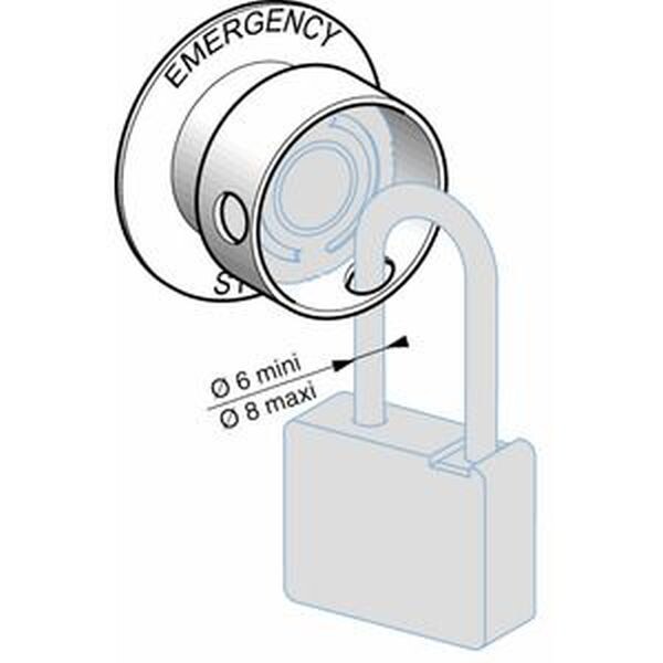 Schneider Electric Teleskopschutzkragen f. Not-Halt/Not-Aus-Taster D: 22