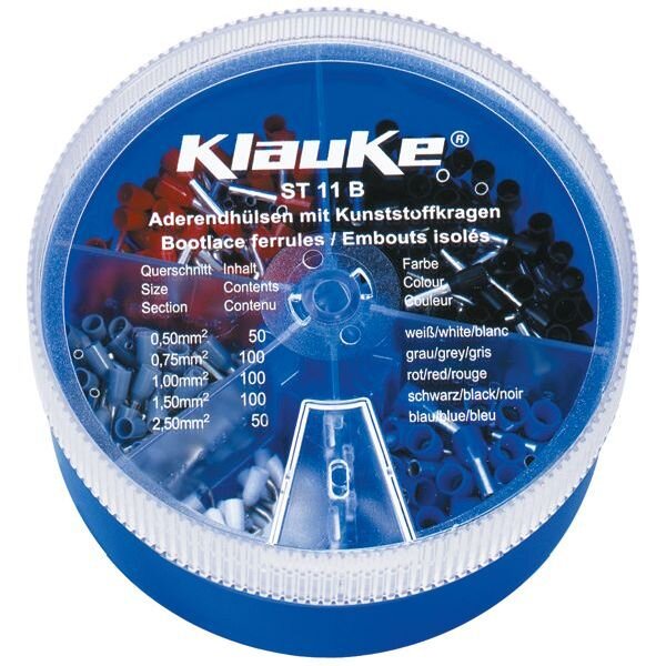 KLAUKE Streudose mit isol. DIN Aderendh&uuml;lsen 0,5-2,5qmm
