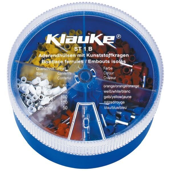 KLAUKE Streudose mit isol. DIN Aderendh&uuml;lsen 0,5-2,5qmm