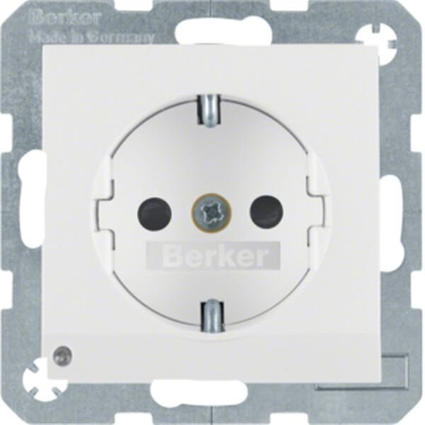 BERKER Steckdose SCHUKO 41091909 mit LED-Orientierungslicht polarweiss matt