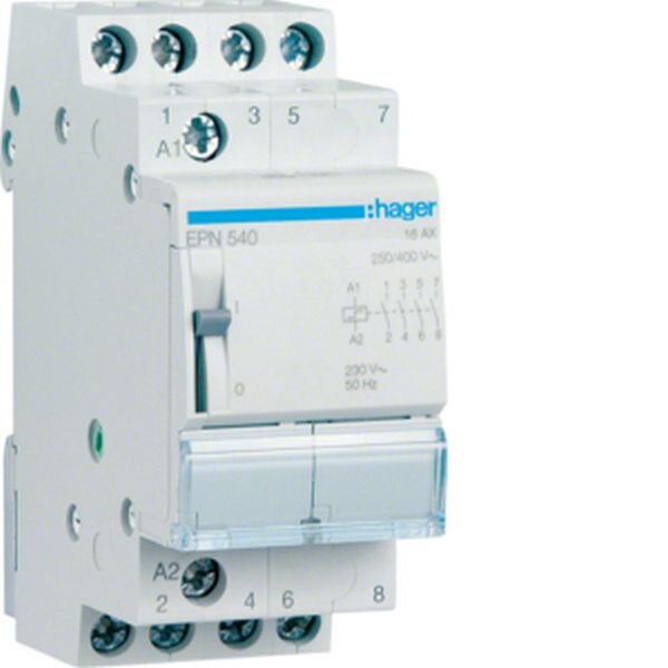 HAGER Fernschalter EPN540 4S 230V AC 110V DC 16A