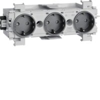 HAGER TEHALIT Steckdose GS30019011 3fach graphitschwarz