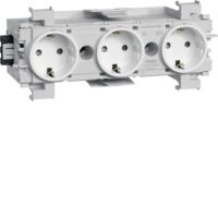 HAGER TEHALIT Steckdose GS30019016 3fach verkehrsweiß