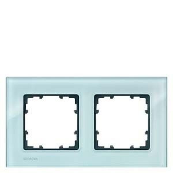 SIEMENS Rahmen 5TG1202 2fach Echtmaterial Glas