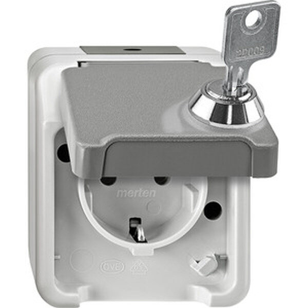 MERTEN Steckdose SCHUKO Aquastar MEG24228029 lichtgrau
