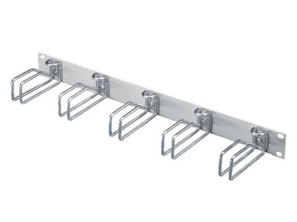 RITTAL Rangierpanel 1HE RAL7035 mit 5 B&uuml;geln Stahl 105x43mm