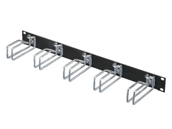 RITTAL Rangierpanel 1HE RAL9005 mit 5 B&uuml;geln Stahl 105x43mm