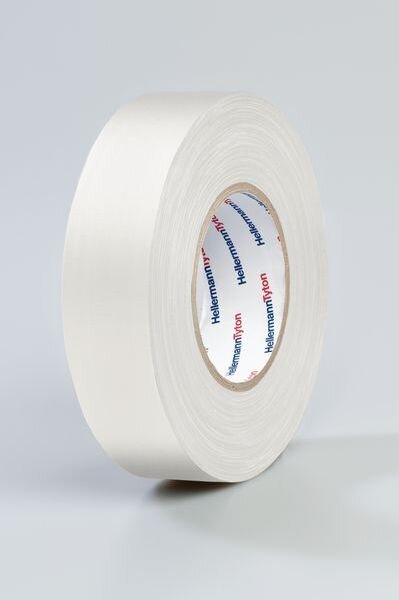 HELLERMANN Gewebeband HTAPE-TEX-19x10-CO-WH (10) 19mmx10m wei&szlig;